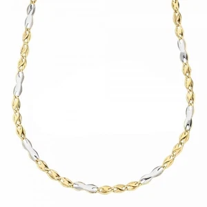 Chain Micro Men's Gold Bicolor 18 Carat - Picture 1 of 2