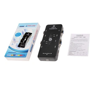 4 Ports USB 2.0 KVM Switch Box VGA Video Adapter Switcher For PC Video Monitor - Photo 1/7