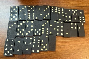 26 Dominoes Hasbro Parker Brothers 1994 Black Dragon VTG Game Crafting - Picture 1 of 10