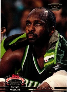Stadium Club #106 Moses Malone 1992-93 solo para miembros - Imagen 1 de 2