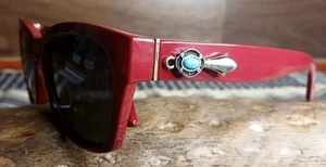 Western Cowgirl Native American Style Southwestern Womens Maroon Red Sunglasses - Picture 1 of 5