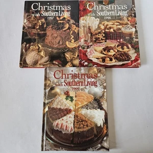 Christmas with Southern Living Lot of 3 Cookbooks 1997-1998-1999 Holiday Recipes - Imagen 1 de 11