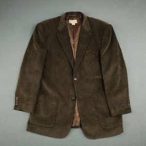 Pronto Uomo Corduroy Blazer Men's XXL Brown Two Button Patch Pocket Single Vent - Picture 1 of 11