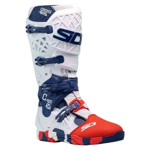 SIDI CROSSAIR X CE BOOTS WHITE/NAVY/RED SIZE 42 - Picture 1 of 6