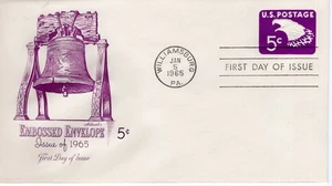5 CENT POSTAGE STAMP ON EMBOSSED ENVELOPE - 1965- DC1870-1 - Picture 1 of 1