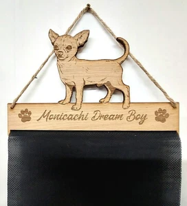 Chihuahua Puppy Rosette Holder, Personalised Hanger - Picture 1 of 3