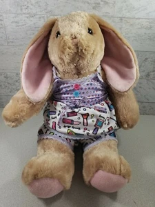 Build-A-Bear BAB Pawlette Bunny Rabbit 15" Plush Stuffed Animal Tan Pink Easter - Picture 1 of 9