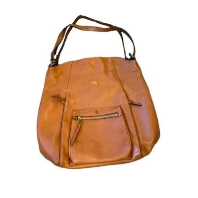 Elliott Lucca Vivien Large Brown Leather Hobo Bag Women's Shoulder Handbag - Image 1 of 4