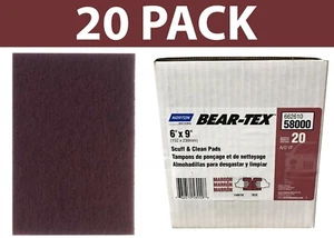 20 Pack Norton 58000 6x9 Scuff & Clean Hand Pad - Maroon New Free Shipping USA - Picture 1 of 3