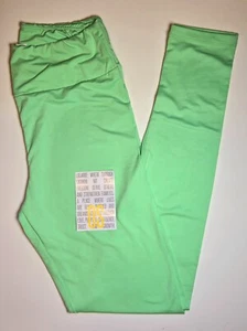 Leggings LuLaRoe OS Brillante VERDE Neón Color Sólido Talla Única (Se Ajusta a Talla 2-10) Nuevos con Etiquetas - Imagen 1 de 7