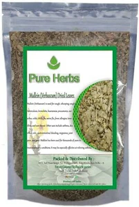 Pure Herbs Mullein (Verbascum) Dried Leaves Used For Health Benefits - Picture 1 of 13