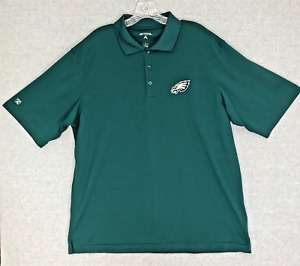 Antigua Philadelphia Eagles Polo Shirt Mens Large Green Short Sleeve Golf Casual