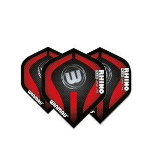 Winmau Rhino 150 micron Standard Flight - Red & Black - Picture 1 of 1
