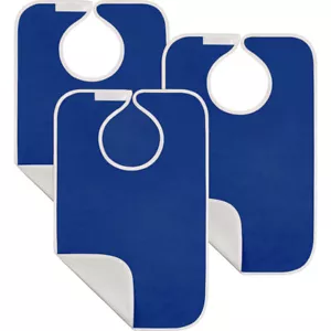 Erwachsene Lätzchen 3er Set Premium Qualität Frottee Wiederverwendbar & Waschbar Handtuch - Bild 1 von 2