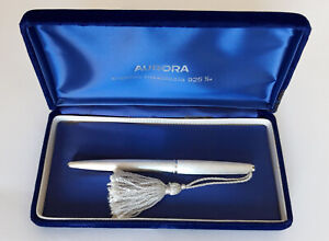 Vintage Aurora Silver .925 Ballpoint Pen with Original Box