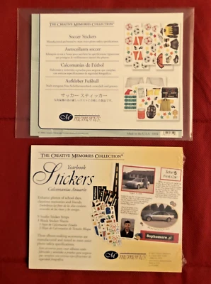 Paquete de pegatinas escolares Creative Memories FÚTBOL o ANUARIO Foto 1 de 2