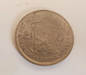 NETHERLANDS SILVER COIN 2 1/2 G, 1937 ((339)) - Picture 1 of 2