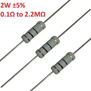 200pcs 2W Carbon Film Resistor/Resistance ±5% 107 Values Available Range - Picture 1 of 3