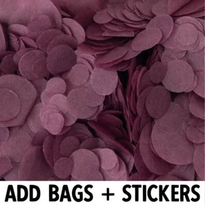 Biodegradable Wedding Confetti | Plum | Circle Tissue Paper | 20g Bag - Picture 1 of 14