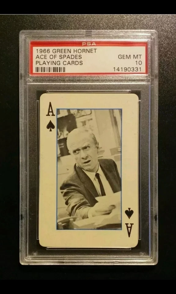 PSA 10 GEM 1966 GREEN HORNET PLAYING CARD ACE OF SPADES (BRUCE LEE) POP 2 - Image 1 of 1