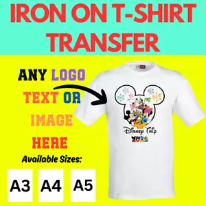 Decalcomanie DTF Personalizzate Qualsiasi Logo Testo o Immagine Personalizza Ferro su Trasferimento TShirt - Foto 1 di 8
