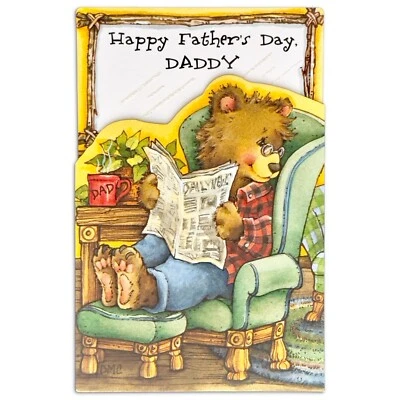 Cute FATHER'S DAY Card FOR DADDY FROM KIDS 🐻 Bear Family by Bella Greetings + ✉ - Image 1 of 4