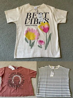 Zara Kids Girl Printed Short 13-14 T Shirt Lot Of 3 - Image 1 of 4