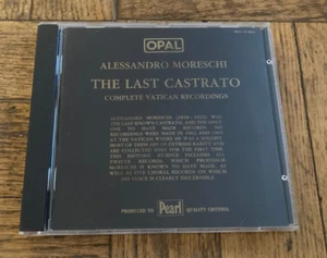 Alessandro Moreschi DER LETZTE KASTRATO komplette Vatikan Aufnahmen CD Opal Perle - Bild 1 von 3