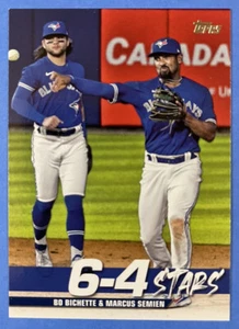 2022 Topps 6-4 Stars #TT1 Bo Bichette & Marcus Semien - Bild 1 von 2