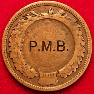 1908 Indian Head Cent, Counterstamped - P.M.B. Circulated, U.S. Coin - Picture 1 of 2