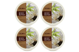 DELON Intense Moisturizing Body Butter, Smooth Vanilla, 4 Count - Picture 1 of 12