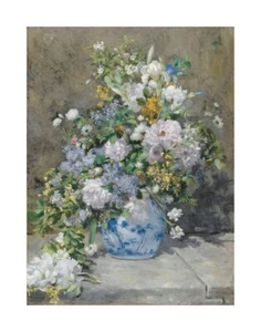 Spring Bouquet, 1866 by Pierre-Auguste Renoir Flowers Art Print 8.75x11.5 Inches - Picture 1 of 1