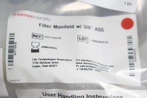 Thermo-Scientific Filter Manifold W/ 3/8" AQS SUT15578 NEW - Picture 1 of 3