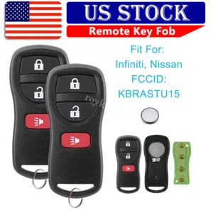 2x New Replacement Keyless Entry Remote Control Key Fob For Nissan KBRASTU15 - Picture 1 of 10