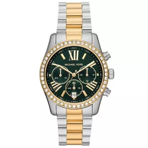 Orologio Donna MICHAEL KORS LEXINGTON MK7303 Chrono Acciaio Bicolor Gold Verde - Bild 1 von 6