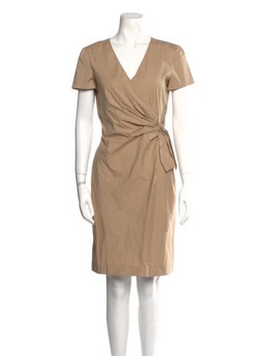 abito prada autentico beige nudo manica corta scollo V lunghezza ginocchio 42 6 small