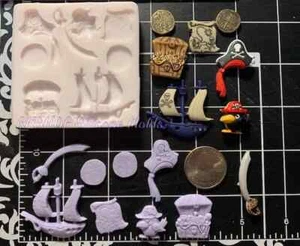 Pirate Theme handmade Silicone Molds-pirate Ship-Treasure Chest-Pirate Sword. - Picture 1 of 10