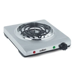 Salton Single Stainless Steel Coil Portable Electric Cooktop with Variable Temp - Picture 1 of 5