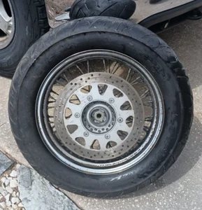 2001-2004 SUZUKI Intruder Volusia 800 VL800 Front Wheel and Tire - Picture 1 of 4