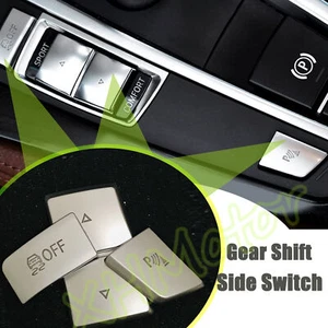 Center Console Gear Shift Side Switch P/Off Button Trim Stick-On Cover For BMW - Picture 1 of 19