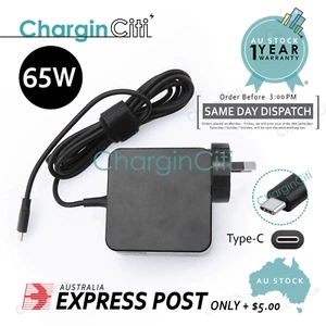 Laptop Charger Adapter Type C USB-C for Lenovo ThinkPad E480 E485 T480 T480S 65W - Picture 1 of 5