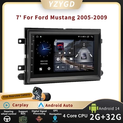 7' For Ford Mustang 2005-2009 CarPlay Android Stereo Car Radio GPS Navi Screen - Image 1 of 4