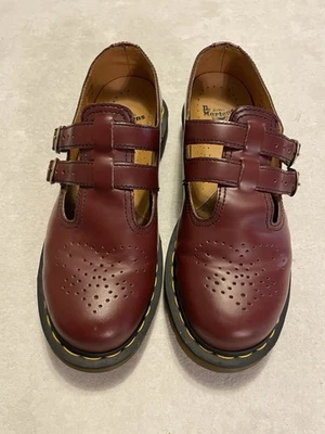 Женские туфли Dr. Martens модель Mary Jane темно-бордовые красные размер 10 - Изображение 1 из 4