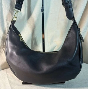 JULES KAE Zola Bag Black Vegan Leather Hobo Purse Braided Strap Old Money Boho - Picture 1 of 8