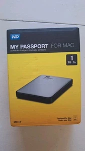 Western Digital 1 TB My Passport for MAC USB 3.0 Brand New Co.olete Never Used! - Photo 1/11