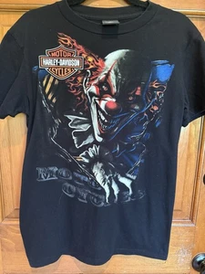 Harley Davidson Mens Medium Clown Joker Tee, Topeka Harley Davidson, Kansas - Picture 1 of 6