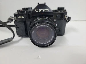 Canon A-1 35mm SLR Film Camera with 50 mm lens - Parts Only - Read - Picture 1 of 4