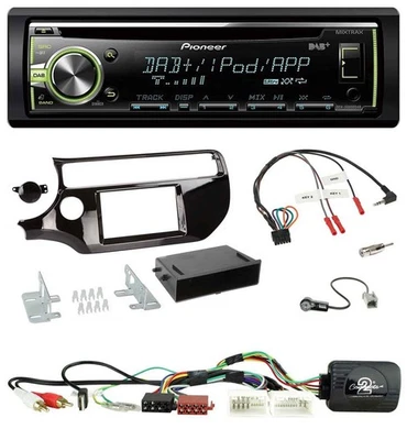 Pioneer DAB USB MP3 Lenkrad CD Autoradio für Kia Rio UB ab 03/2015 piano schwarz - Bild 1 von 4