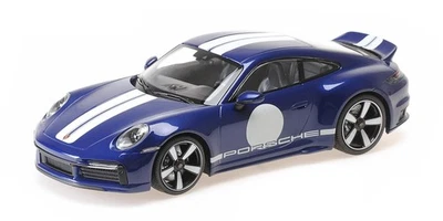 1:18 MINICHAMPS Porsche 911 (992) Sport Classic Blue Metallic 2022 155062006 Mod - Image 1 of 2