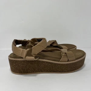 Teva Damen Sandalen Madera Keilabsatz Plateau Leder 1151015 Tigerauge Braun - Bild 1 von 10